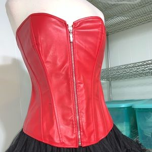 Faux Lether corset